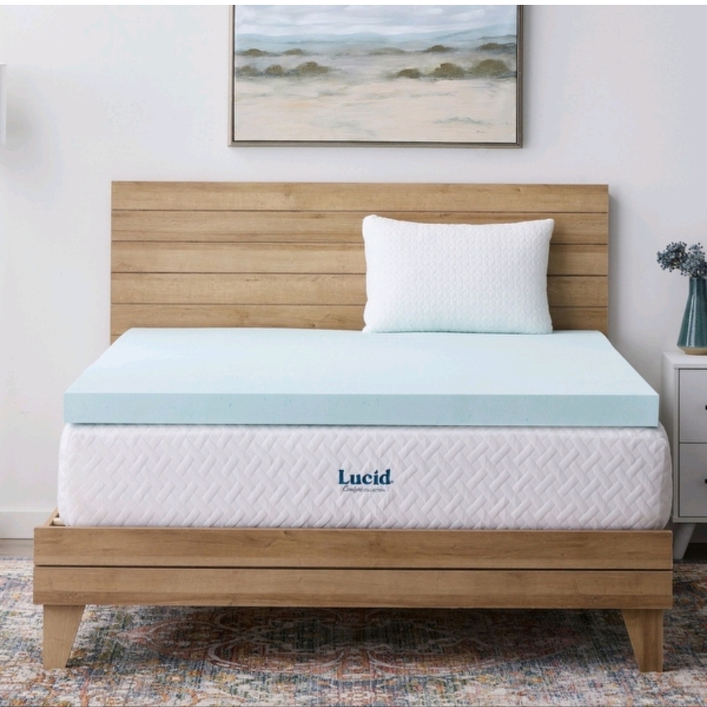 Lucid Collection Gel Memory Foam Topper